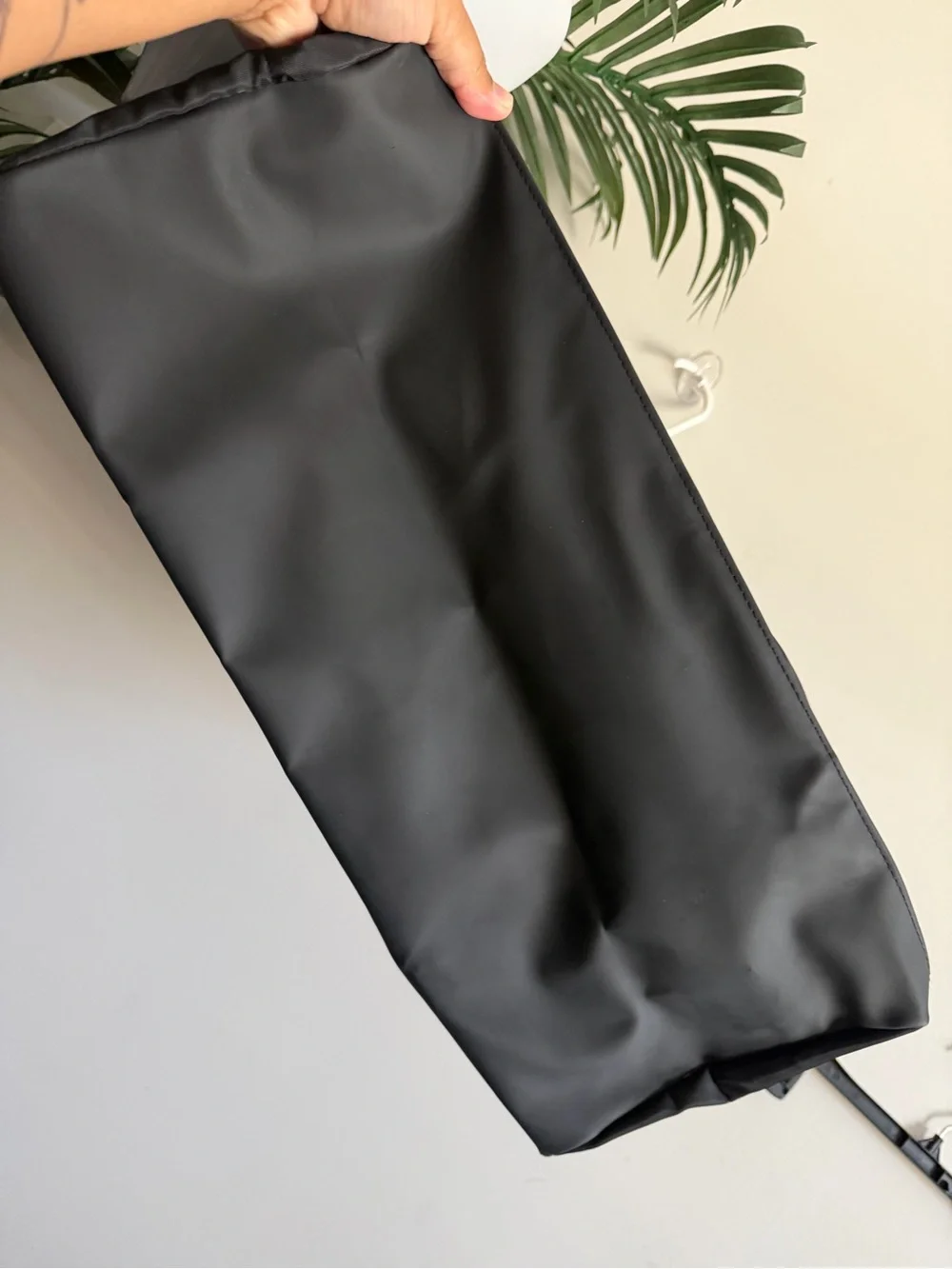 Paco Rabanne Black Nylon Duffel with Front Zip Pockets